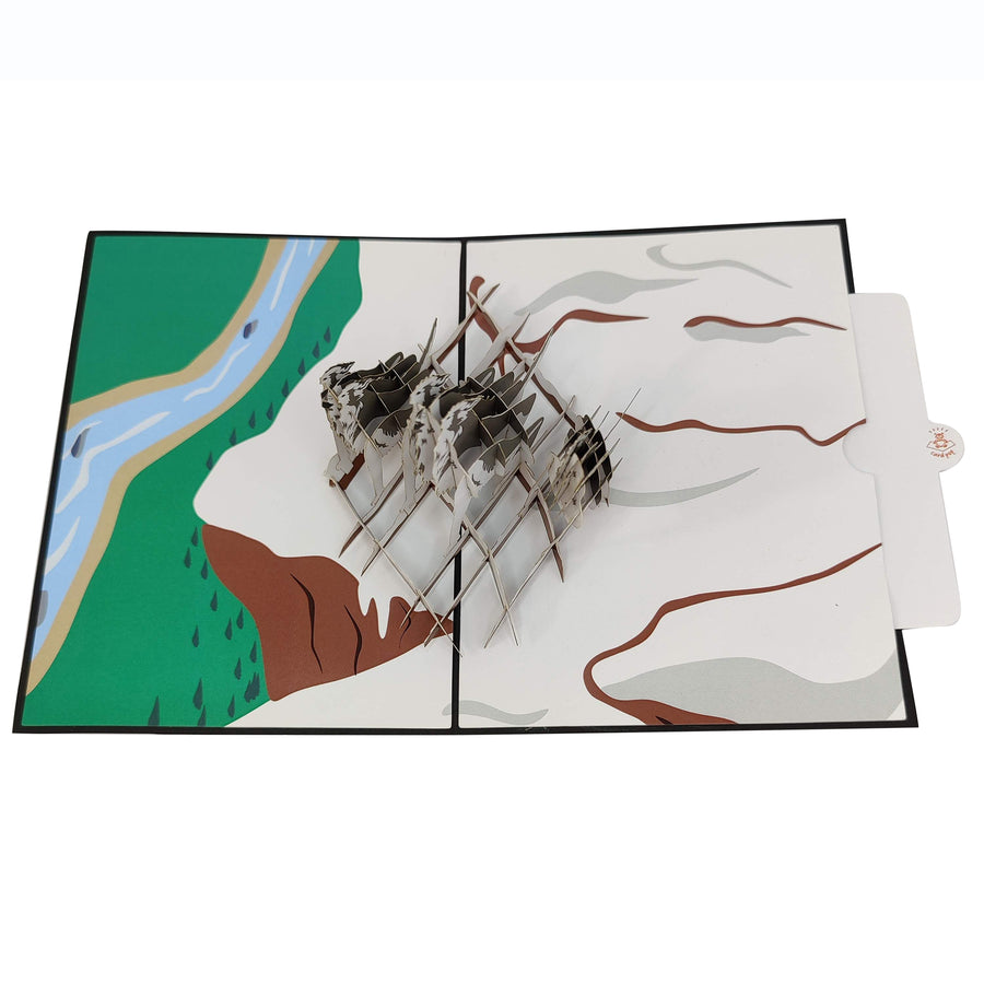 Howling Wolves Pop-Up Card