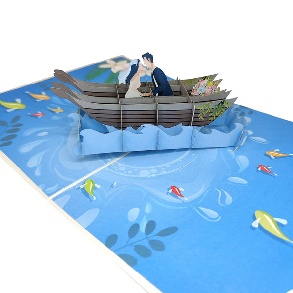Wedding Boat Pop-Up Card