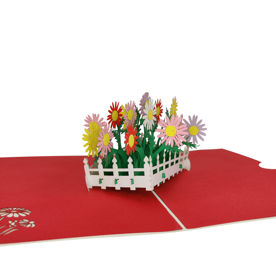 Gerbera Daisy Flower Garden Pop-Up Card