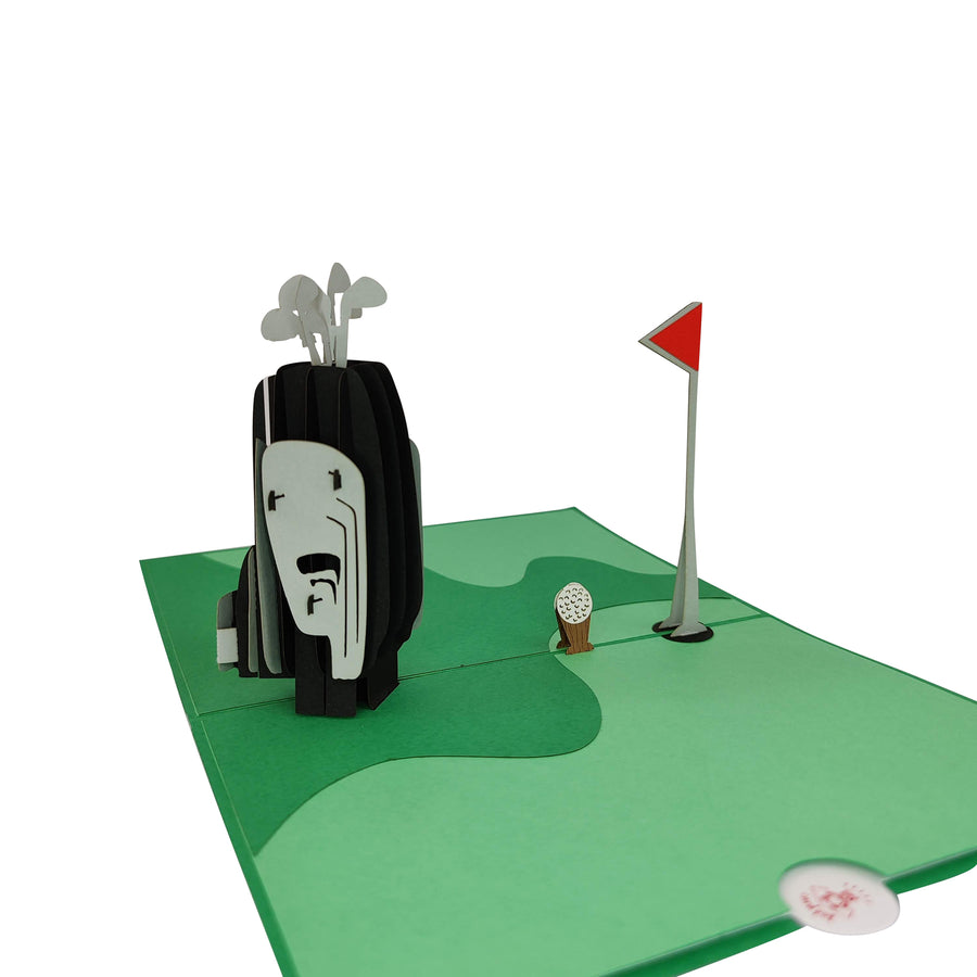 Golf Clubs & Bag Pop-Up Card