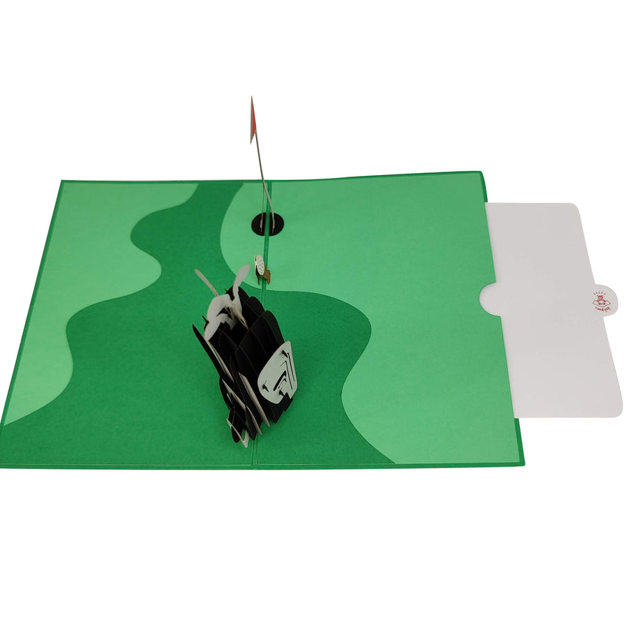 Golf Clubs & Bag Pop-Up Card
