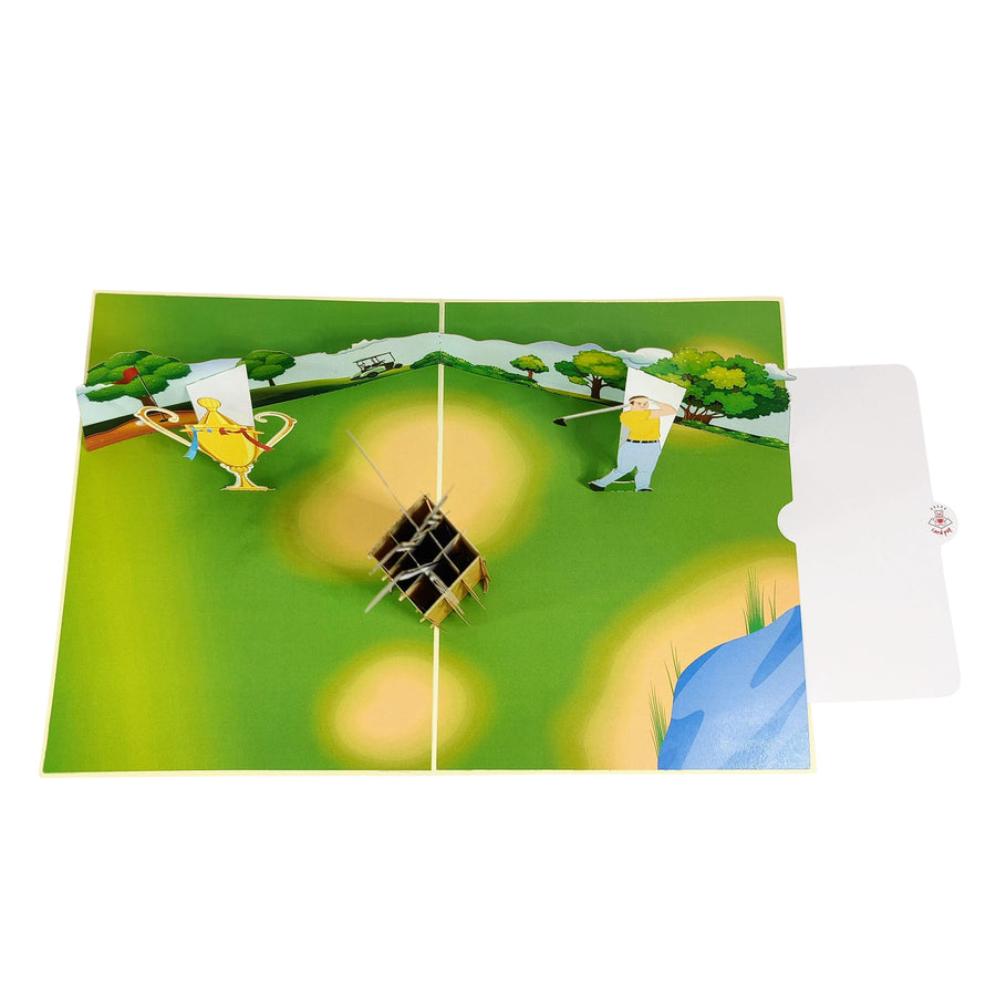 Golfing Pop-Up Card