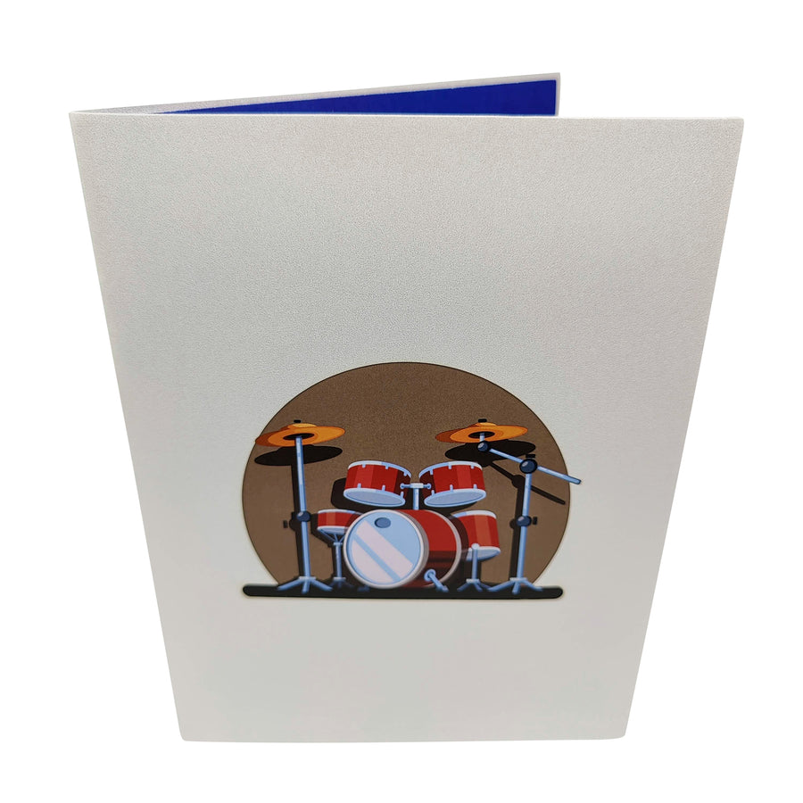 Red Drum Kit Pop-Up Card