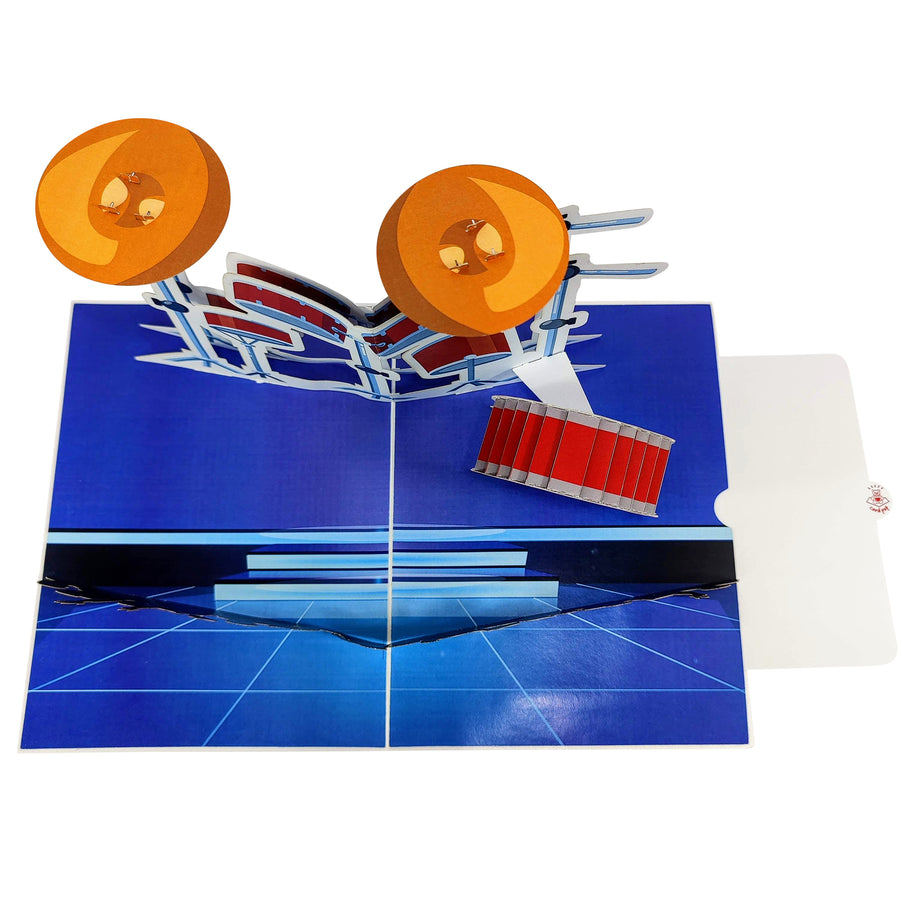 Red Drum Kit Pop-Up Card
