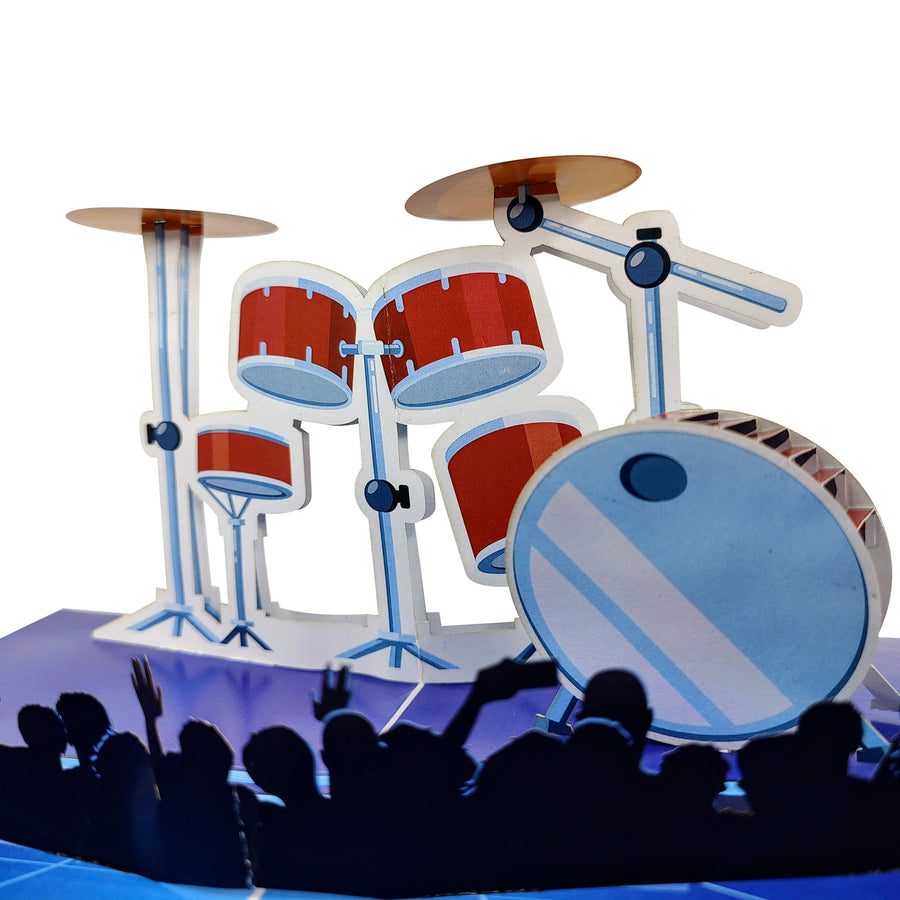 Red Drum Kit Pop-Up Card