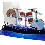 Red Drum Kit Pop-Up Card