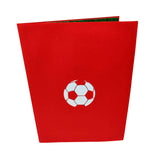 Red Football & Goal Pop-Up Card