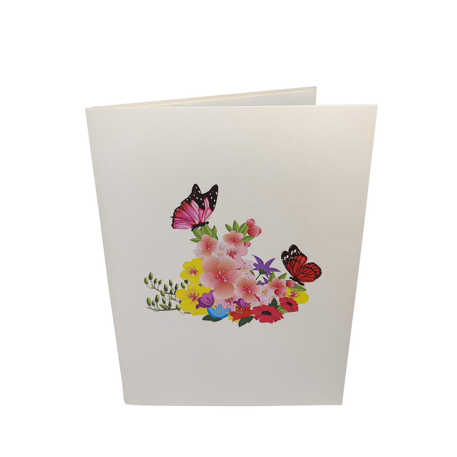 Butterfly Flower Garden Pop-Up Card