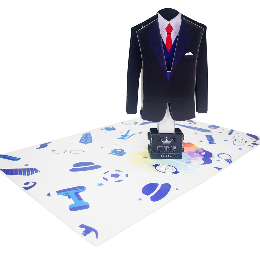 Father's Day Dapper Dad Suit Pop-Up Card