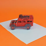 Land Rover Jeep Car Popup Card