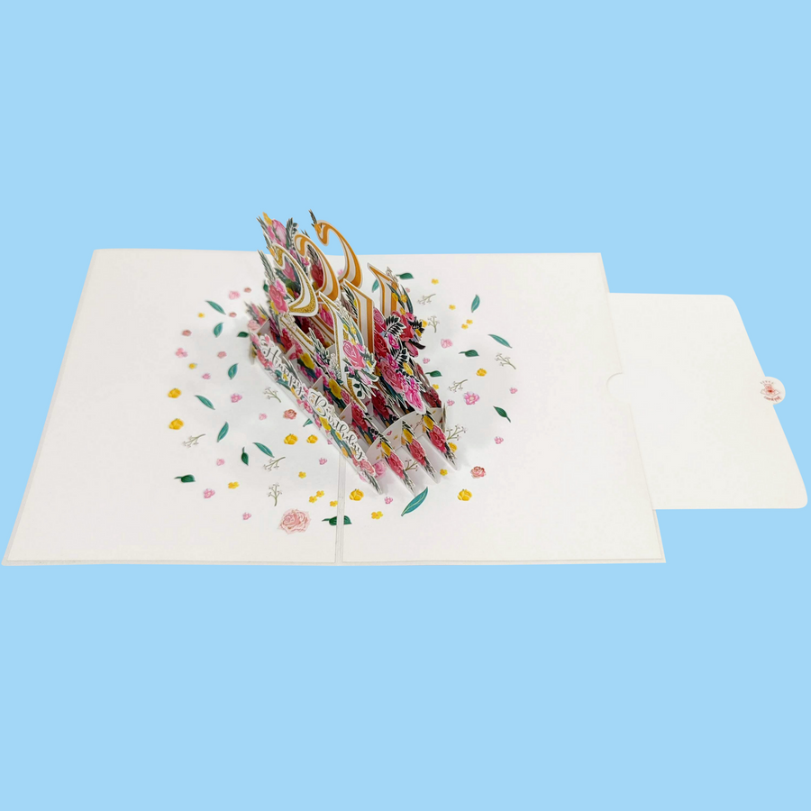Twenty-First Birthday 3D Pop-Up Card UK